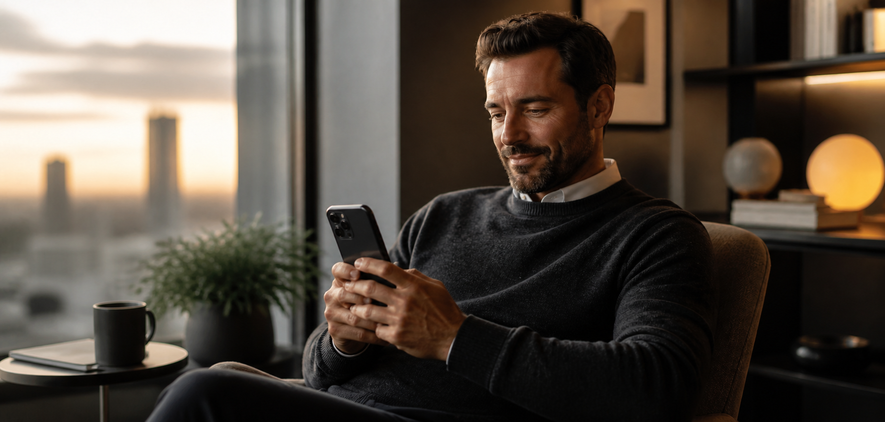 Investisseur consultant son portefeuille crypto sur mobile